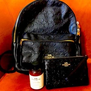 Coach backpack with wristlet